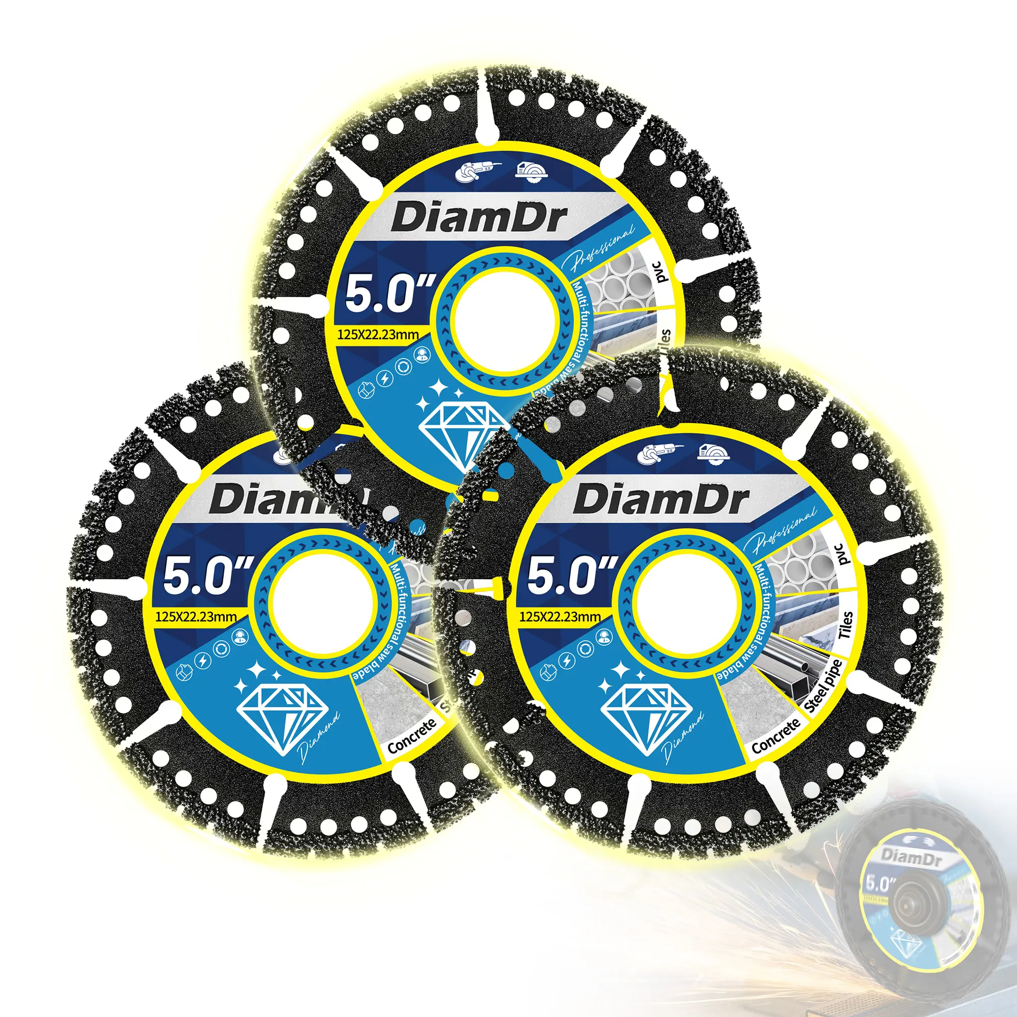 5 Inch Cutting Iron King Diamond Saw Blade for Heavy Duty Metal Cutting Angle Grinder