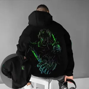OP Zorro Anime Streetwear Hoodie, Zorro Three Swords Mode Sweatshirt Mens Pullover, Attractive Urban T-shirt for Anime Lovers, Creative T-shirt
