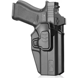 OWB Holster for Glock 43 43X 48 (MOS & Rail Versions), Fits G43X MOS with or Without Rail, Level II Retention Outside Waistband Holster,Belt Clip