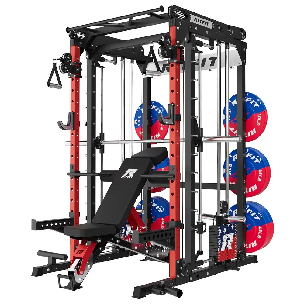 Red M2 3D Pro with bench and 260lb plates