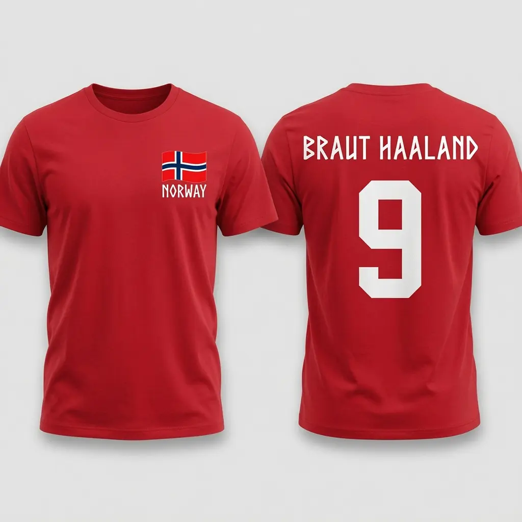 Erling Haaland Shirt, Norwegian soccer player, Erling Haaland Shirt,Norway Flag Game Day Shirt