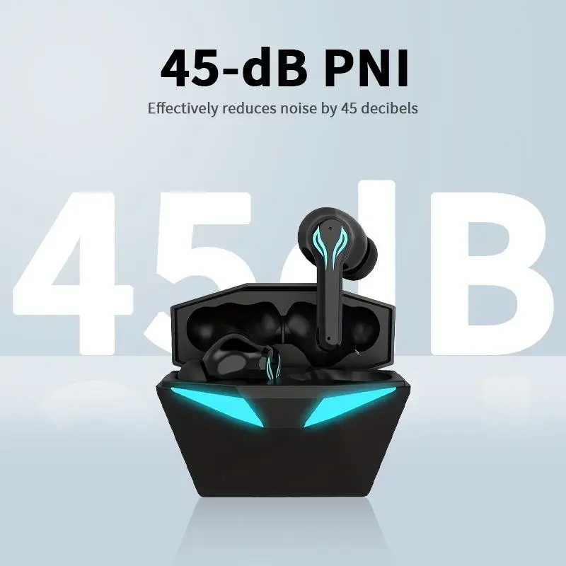 MOKATA Black-Cool Blue LED Light Gaming Headphones Bluetooth 5.4 Wireless Headphones - 50hr Playtime, Hi-Res Immersive Sound, IPX5 Water Resistant, Foldable Adjustable Durable, Fast Charging, Breathable, Cool Gifts for Guys, Electronic Accessories