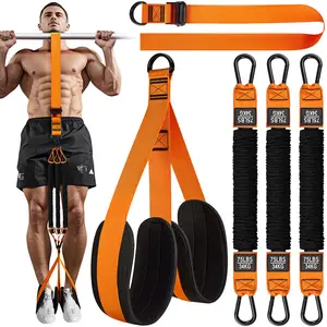 Heavy Duty Pull-Up Assist Bands with Adjustable Resistance, Fabric Foot Pads & Knee Support for Strength Training, Upper Body, Home Gym Workouts，TikTokShopBlackFriday