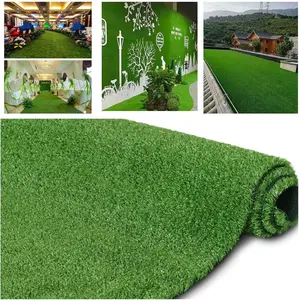 Petgrow Artificial Grass Turf Lawn 6FTX10FT,Economy Indoor Outdoor Synthetic Grass Mat 0.4inch Pile Height, Backyard Patio Garden Balcony Rug, Rubber Backing/Drainage Holes,Customized Sizes