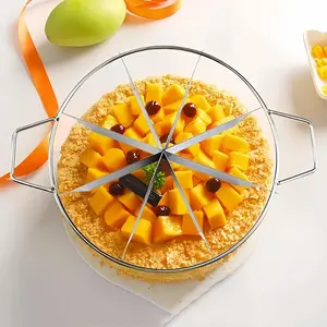 8-Piece Cake and Pie Cutter, Pie Slicer, Cake Slicer with Side Handle, Suitable for Cakes, Pies, Puff Pasta, Pasta, Party Supplies, and An Essential Kitchen Tool.