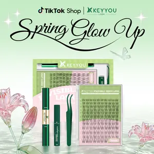 KEYYOU Venus Naiad DIY Lashes Clusters Invisible Band Natural Soft Waterproof Lash Extension Easy to Apply at Home Cosmetic Makeup Volume False Eyelashes TikTok Shop FebruaryFaves