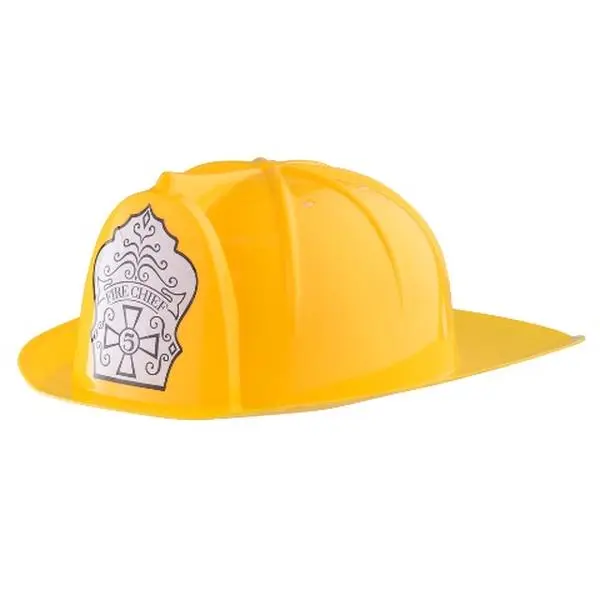 Dress Up America 941 Superior Quality Durable Realistic Yellow Dog & Cat Firefighter Helmet - Halloween Costume Accessory, All Seasons Default Pet Hat with Original Designs