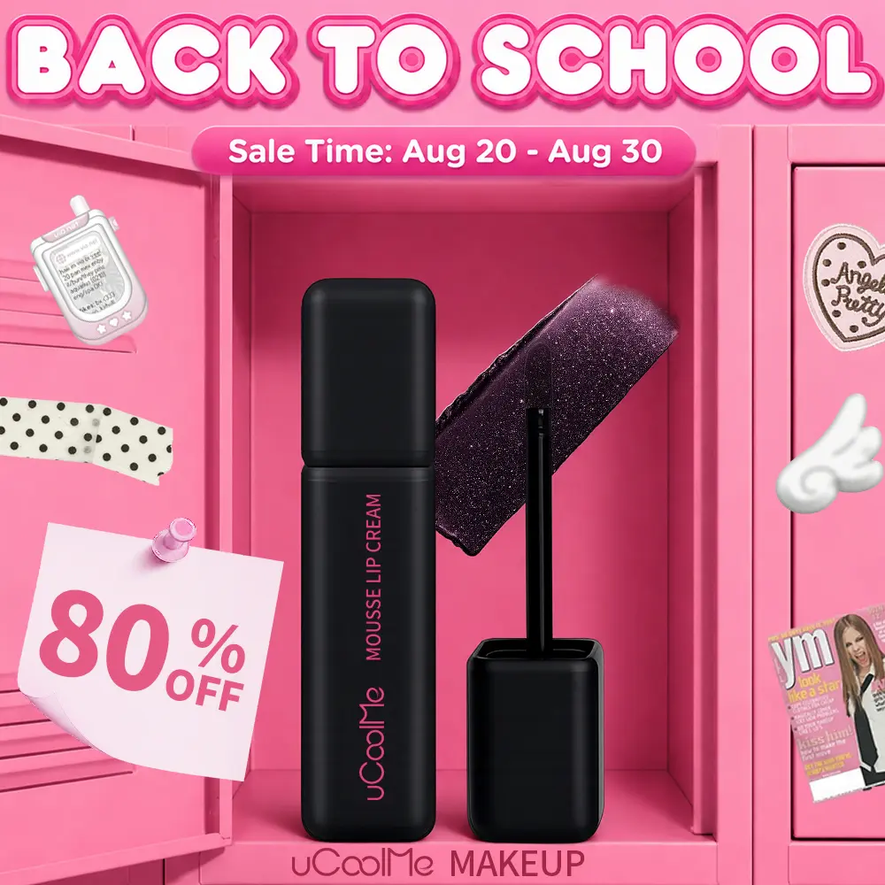 uCoolMe Matte Glitter Flip Mud, Color-Changing Velvet Lip Cream, High Pigment Waterproof Lip Tint, Soft Matte to Sparkling Finish, Long Lasting Moisturizing Lip Makeup, Gothic Bold Shades#tiktokshopbacktoschool