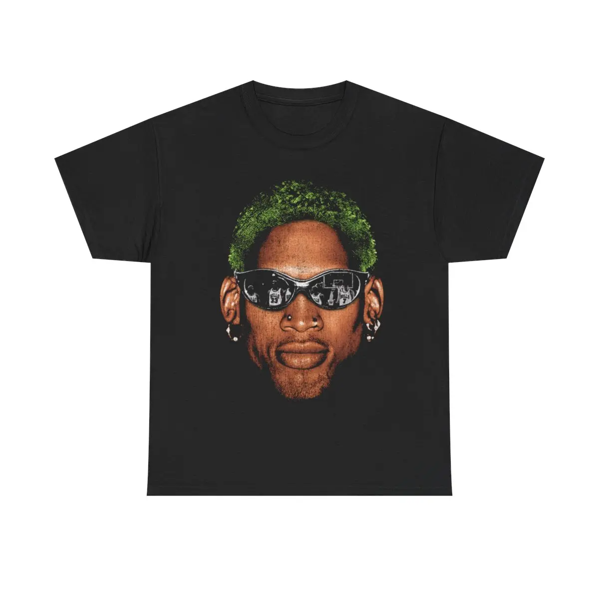 Men's Rodman Inspired 90s Vintage Basketball Graphic Tee - Casual, Short-Sleeve, Classic, Oversize, Round Neck Streetwear Menswear Gift, Top, Shortsleeve, T-Shirt, Graphic Print