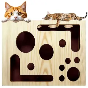 Cat Nail File Scratch Box Toy - Self-Grooming Scratcher with Sandpaper Interior, Stress-Free Alternative to Nail Trimming for Indoor Cats