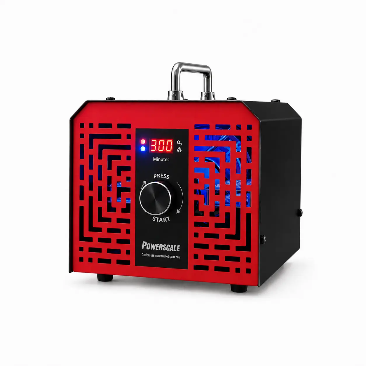 Powerscale OZB4 500,000mg/h Dual-Core Ozone Generator, Commercial Industrial Ozone Machine with Digital Timer for Odor Removal, Heavy Duty Air Purifier for Smoke and Pet Odors in Commercial Spaces