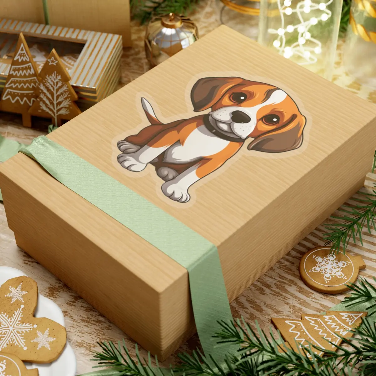Adorable Beagle Puppy Sticker - Cute and Whimsical Pet-Inspired Decor - Top-Selling Pet Lover's Delight - Perfect for Planners and Notebooks. Gift Decorative Tiles Sticker