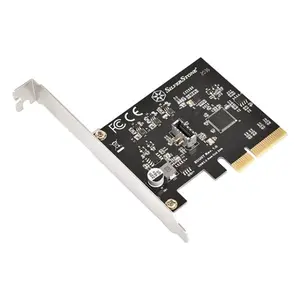SilverStone Technology ECU07 Low Profile PCIe Expansion Card, Compliant with PCI Express Base 3.1a, SuperSpeed 20Gbps, USB 3.2 Gen 2x2 Type-C, Internal Type-C Key-A Connector