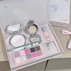 Pink ballet makeup gift box powder lip mud eye shadow high gloss makeup set holiday gift