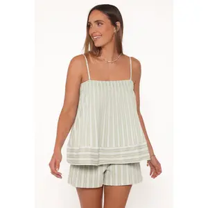 Aiesha Short Set - Sage Stripe