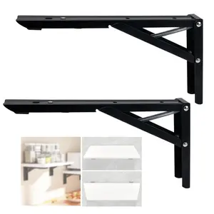 2pcs Wall Table Fold Down Hinge, 90 Degree Self-Locking Folding Hinge, Save Space Drop Leaf Table Hinges, Locking Hinges 90 Degree, Shelf Brackets Hinges, Table Legs Hinges, Folding Table Hardware Hinges, Adjustable Bracket