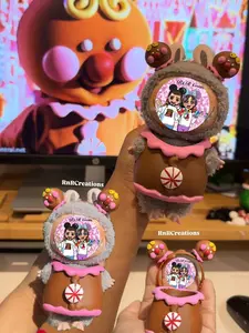 Christmas Gingerbread parade cookie Figurine Keychain Doll Handmade set