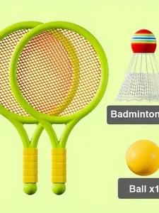 4-In-1 Tennis Racket Set, Indoor Badminton/tennis Game Set, Includes 2 Racquets, Shuttlecock, Family Games, Pickleball, Outdoor Backyard Fun