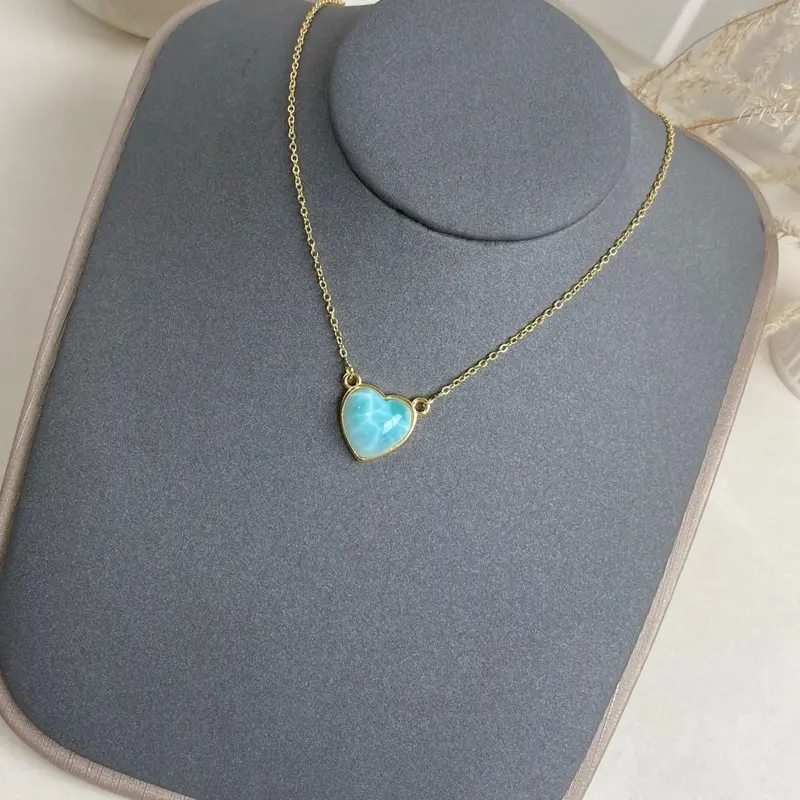 Larimar heart necklace