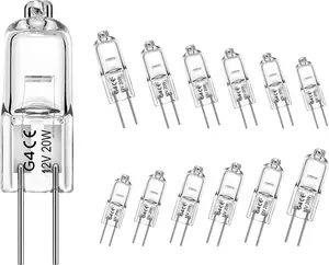 WeshO G4 Bulb,12V 20W Halogen Light Bulbs 2 Pin,G4 Light Bulbs Replacement for Under Cabinet Puck Light,Chandeliers, Accent Lights, Track Lighting (12 Pack)