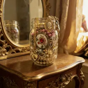 Aria Jewels Vintage Style Curated CHRISTMAS Mystery Jewelry Jar