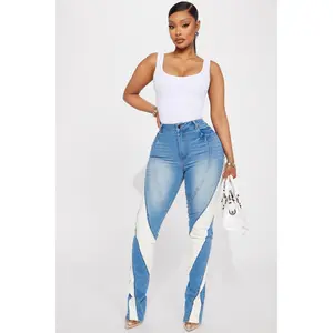 Stepping Up Split Hem Skinny Jeans - Medium Wash