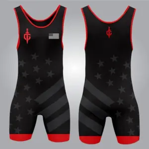 Gladius CombatWear CRIMSON VALOR High-Performance Wrestling Singlet for Champions All Seasons Youth & Adult Warrior