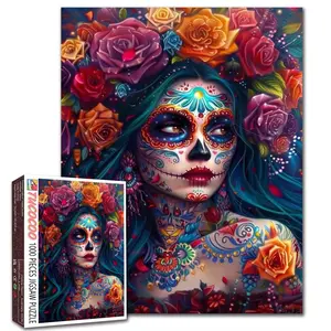 Tucocoo Gothic Skull Lady and Dark Queen 1000 Pieces Jigsaw Puzzle for Adult Family Game Stress Relief Brain Challenge Relaxing Wall Art Gift 27.5x20inch 70x50cm
