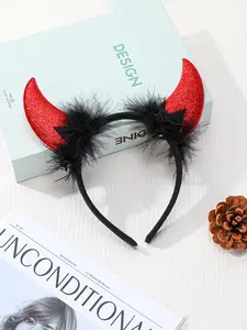 Halloween Devil Horn Headband, Party Hair Accessory, Halloween Costume Headpiece, 1 Count, Perfect for Parties & Events