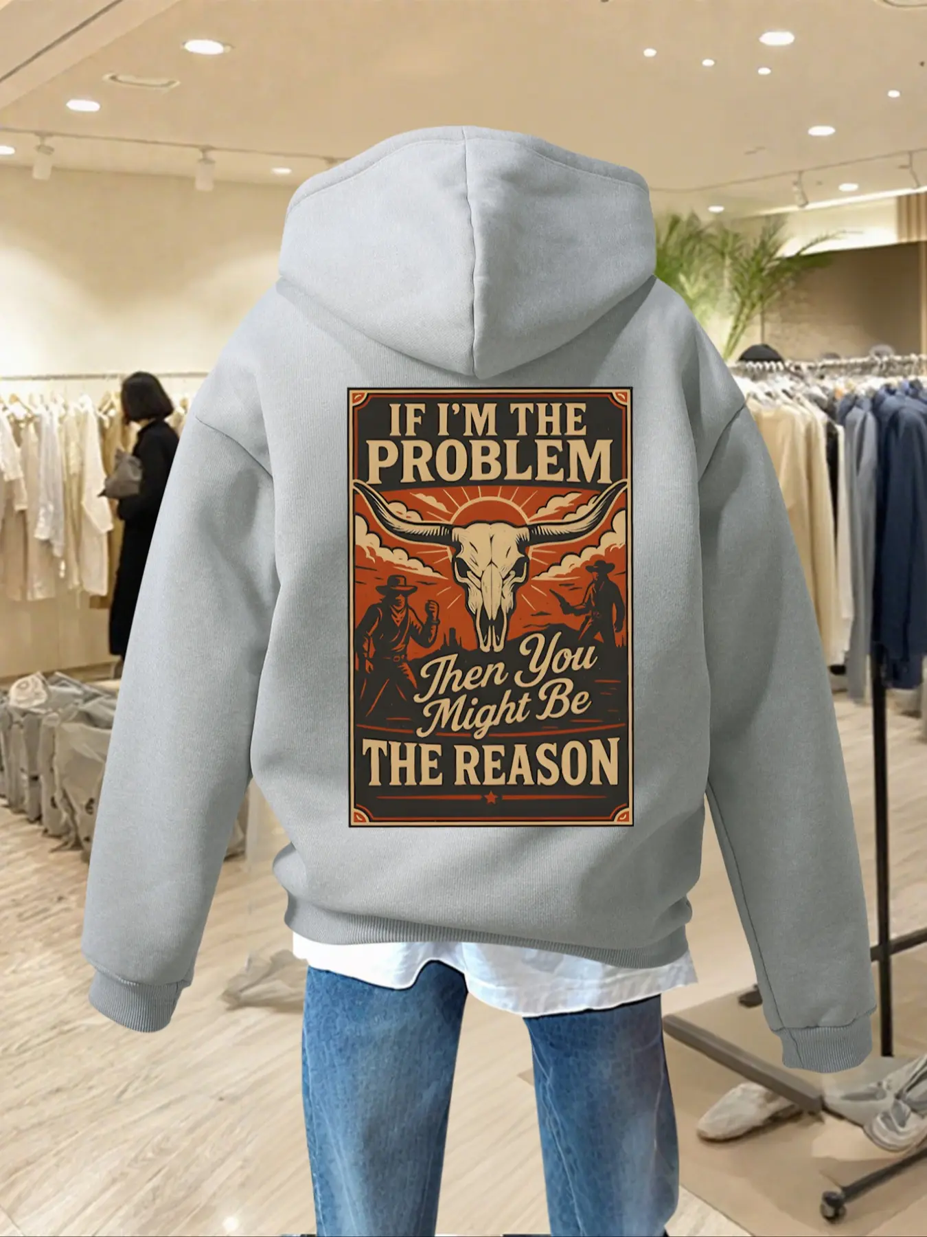 Women's Thickened Lamb Wool Hoodie, Fashion Street Style Letter Print, Casual Loose Fit, Fall & Winter Warm Sweatshirt