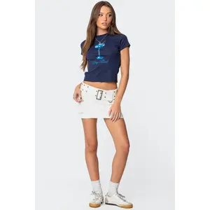 Roux Belted Mini Skirt