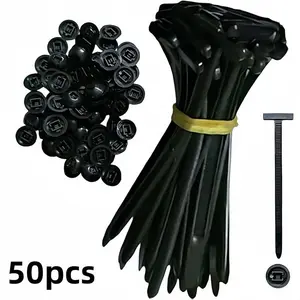 Car Body Repair Nylon Strap, Durable Self-locking Strap with Nails and Buttons Design, Plastic Strap Tool Fasteners for Car Daily Fixing, Car Jack Kit, Automotive Tool Kit, Car Accessories, Vehicle