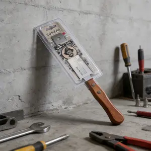 CAPTAIN Double Edge Pull Saw, 6 Inch SK5 Steel Hand Saw, 0.6mm Thick Hardened Tempered Blade (17/14 TPI, HRC 50-58°), Japanese Flush Cut Saw for Woodworking, DIY, Garden, Ergonomic Wood Handle