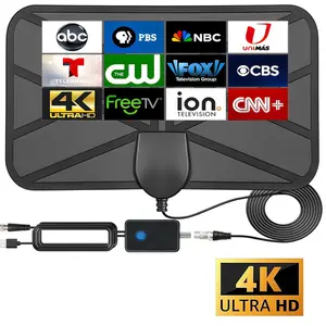 TV Antenna Indoor, Digital Amplified Indoor HDTV Antenna, 4K FHD Channel Television Local Channels Detachable Signal Amplifier,Easy Installation