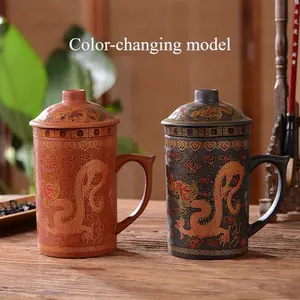 The master tea cup of the exhibition when heat changes color, the unique glaze kiln firing process of traditional porcelain, | Christmas gifts | Collections | Art | Teaware