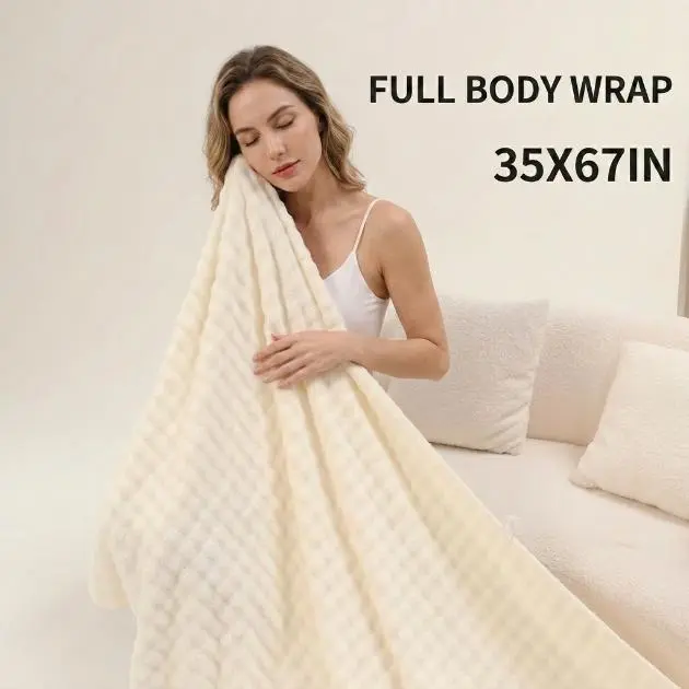 7A Grade Antibacterial Oversized Bath Towel 35 x 67 Inch, Ultra Plush Bubble Fleece Bath Sheet for Adults, Thickened High Absorbency Fast Drying Soft Shower Towel
