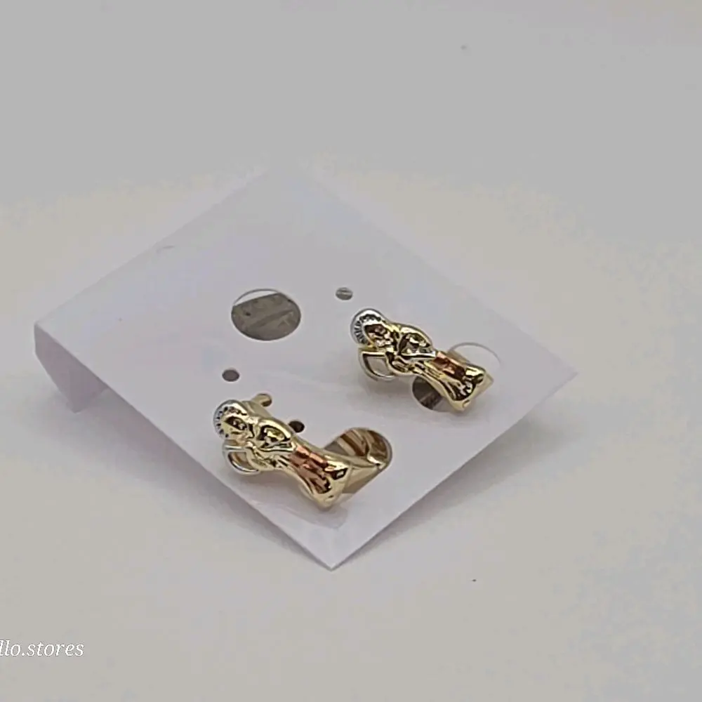 THE GRIM REAPER/LA SANTA MUERTE three colors small hoops earrings  gold-plated