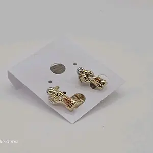 THE GRIM REAPER/LA SANTA MUERTE three colors small hoops earrings  gold-plated