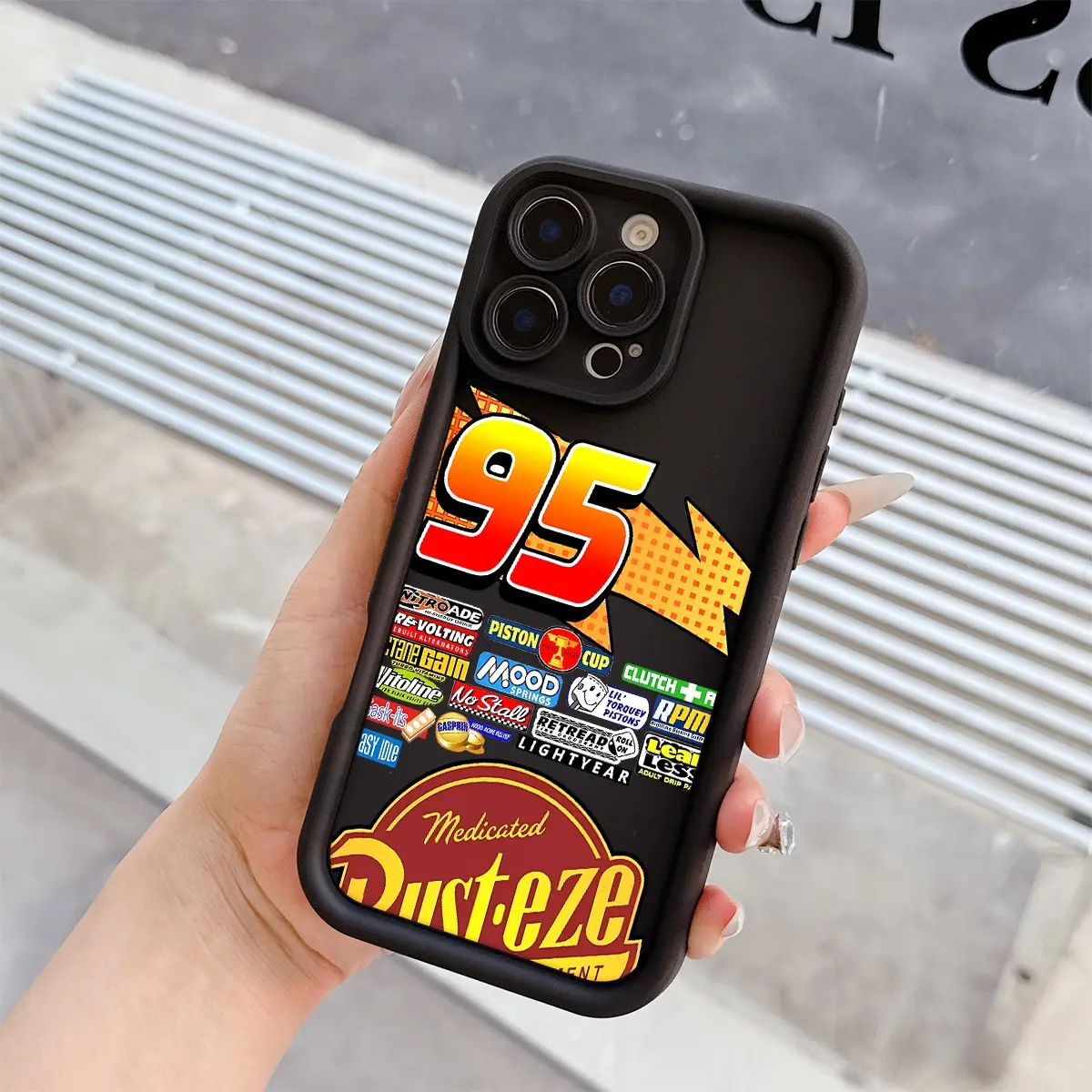 1 Lightning McQueen phone case, TPU smartphone casing, Protective, Shockproof Protection iPhone phone case, suitable for iPhone 17 Pro Max, compatible with iPhone 7-17 series/Pro/Pro Max/Plus/Air/E/Mini/X/XS/XR Protector Cover