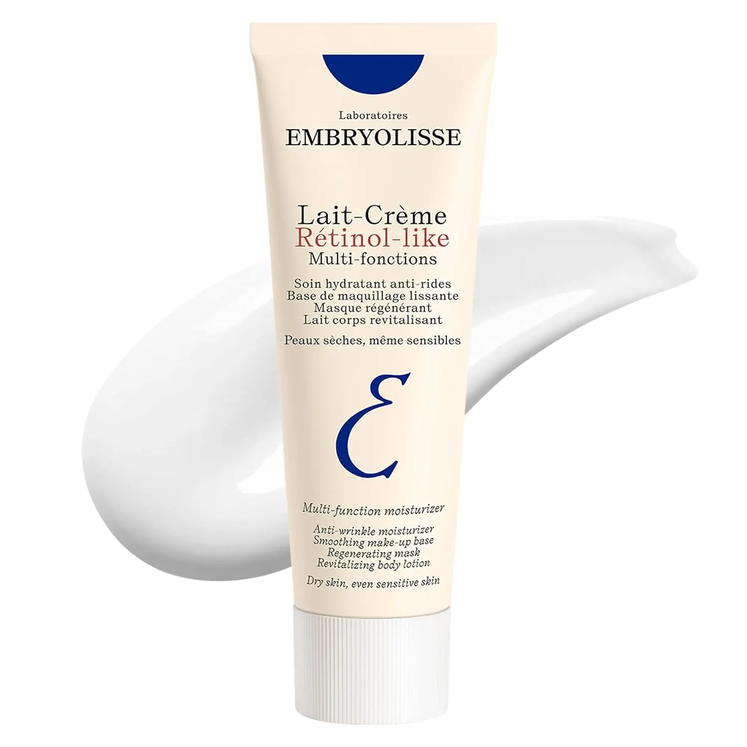 Embryolisse Lait-Creme Retinol-Like, Gentle Retinol Alternative Cream - Anti-Aging Face Moisturizer & Makeup Primer for Normal to Sensitive Skin, 2.54 fl.oz.