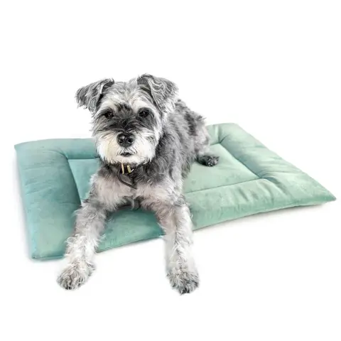 KindTail Dog Bed - Luxurious Velvet Home Crate Pad, Reversible, Machine Washable Kennel Mat for Pets Up to 15 lbs