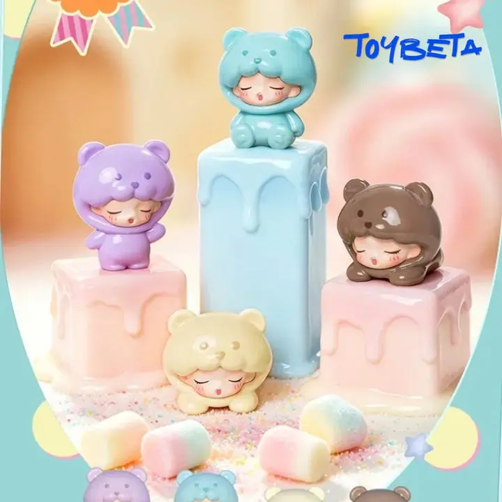 Jotoys YUMO Gummy Bear V2 Series PVC Mini Beans 3pcs Pack Blindbags Surprise Set - Figurine Set with 24 Regular, 3 Surprise Figurines for Blind Bag Unboxing, Adult Collectibles, Toy Unboxing