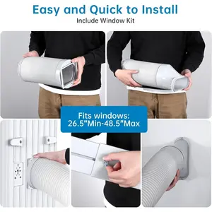 Portable Air Conditioner – Floor Standing Mobile AC for Bedroom, Apartment, Dorm, or Home – Built-in Dehumidifier, Remote Control, Easy to Move, No Installation Needed