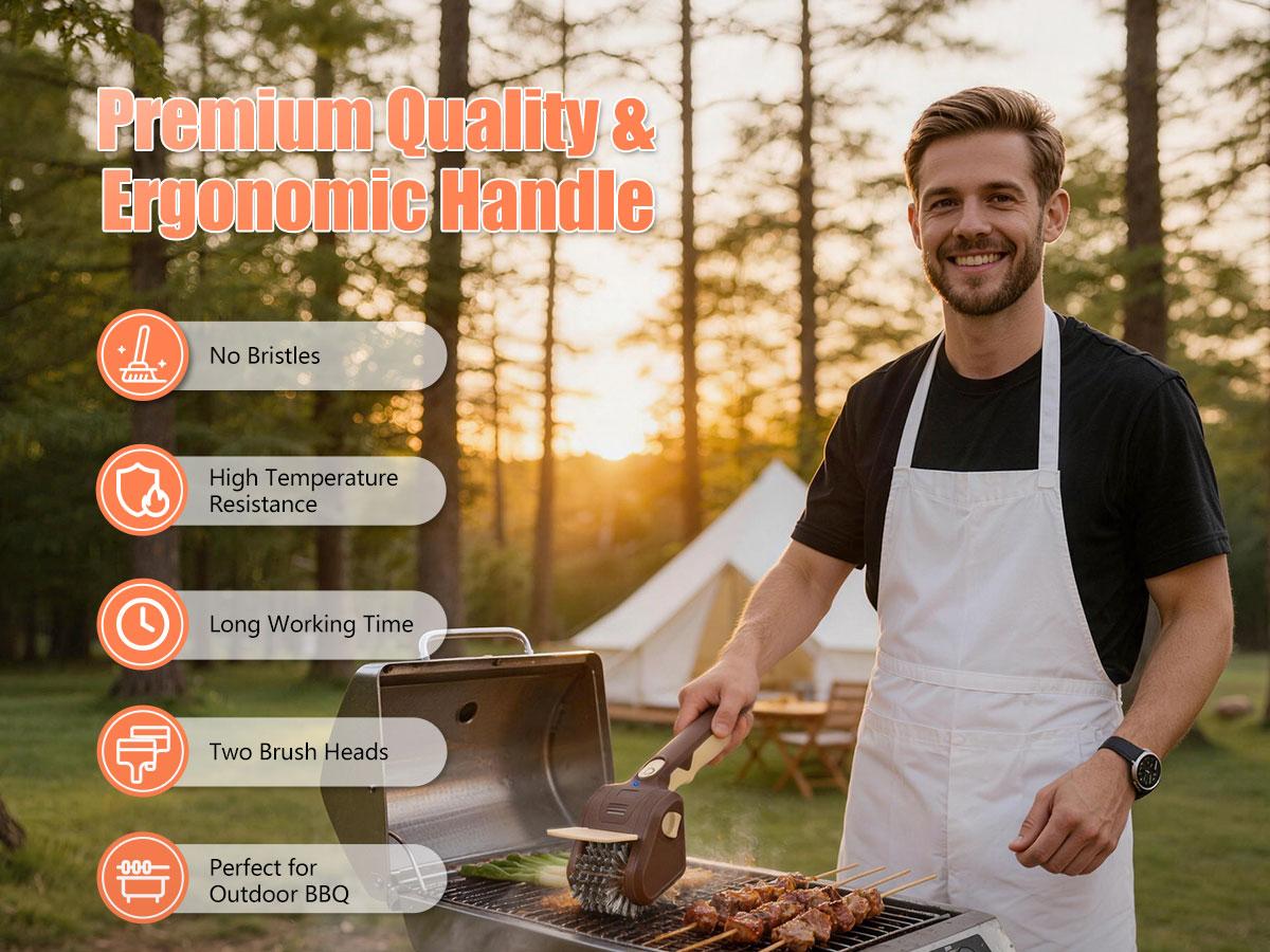 LRLY Electric BBQ Grill Brush, Safe Bristle Free with 2 Replaceable Heads, Cordless Rechargeable, Fast Clean, Camping Essentials Outdoor BBQ Cleaner for All Grill Types, Grill Season 2026 #DealsForYouDays LRLY Electric BBQ Grill Brush, Safe Bristle Free with 2 Replaceable Heads, Cordless Rechargeable, Fast Clean, Camping Essentials Outdoor BBQ Cleaner for All Grill Types, Grill Season 2026 #DealsForYouDays