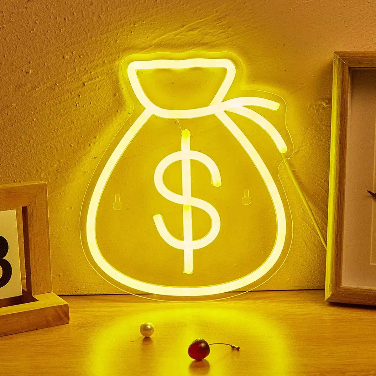 Creative LED Decorative Neon Sign, Purse Shaped Ambient Night Light, Indoor Decor Lamp, Decorative LED Light for Home Room Wall Coffee Table Kitchen