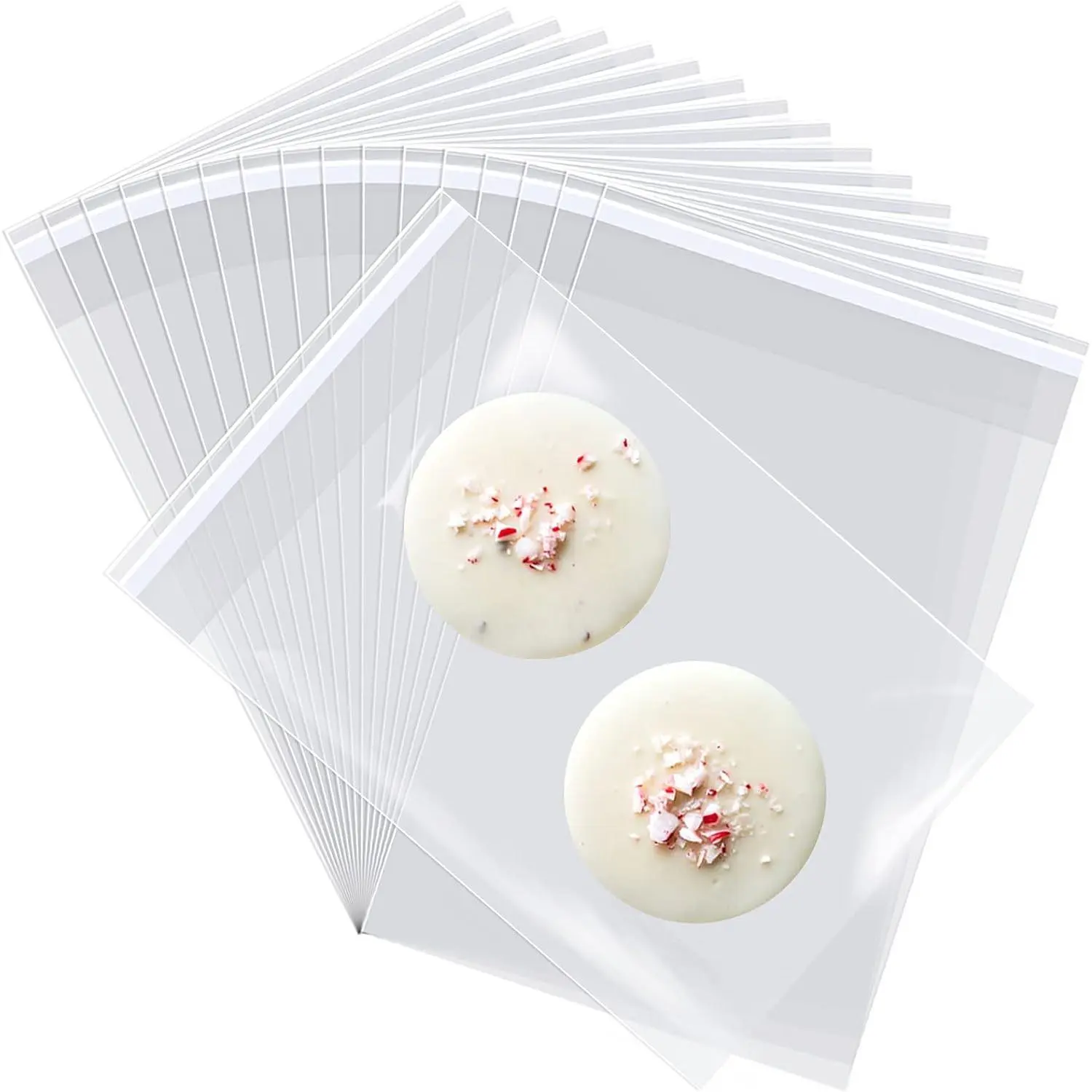 400 count Cellophane Bags, 3x5" 2.8 Mils Cookie Bags for Packaging, Small Cellophane Bags Self Adhesive, Cello Bags Small Clear Plastic Bags for Candy, Dessert, Bakery,, Crafts
