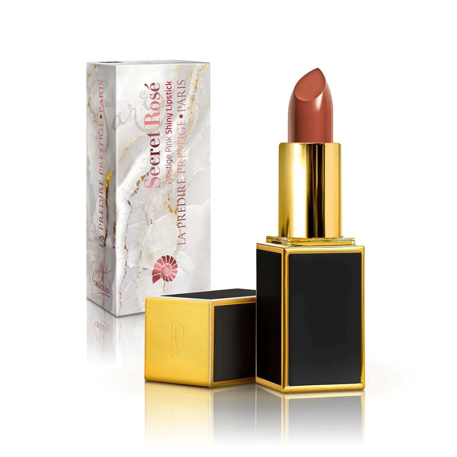 La Prestige Paris - Secret Rose Prestige Pink - Shiny Lipstick - adds a vibrant and lustrous shine to your lips
