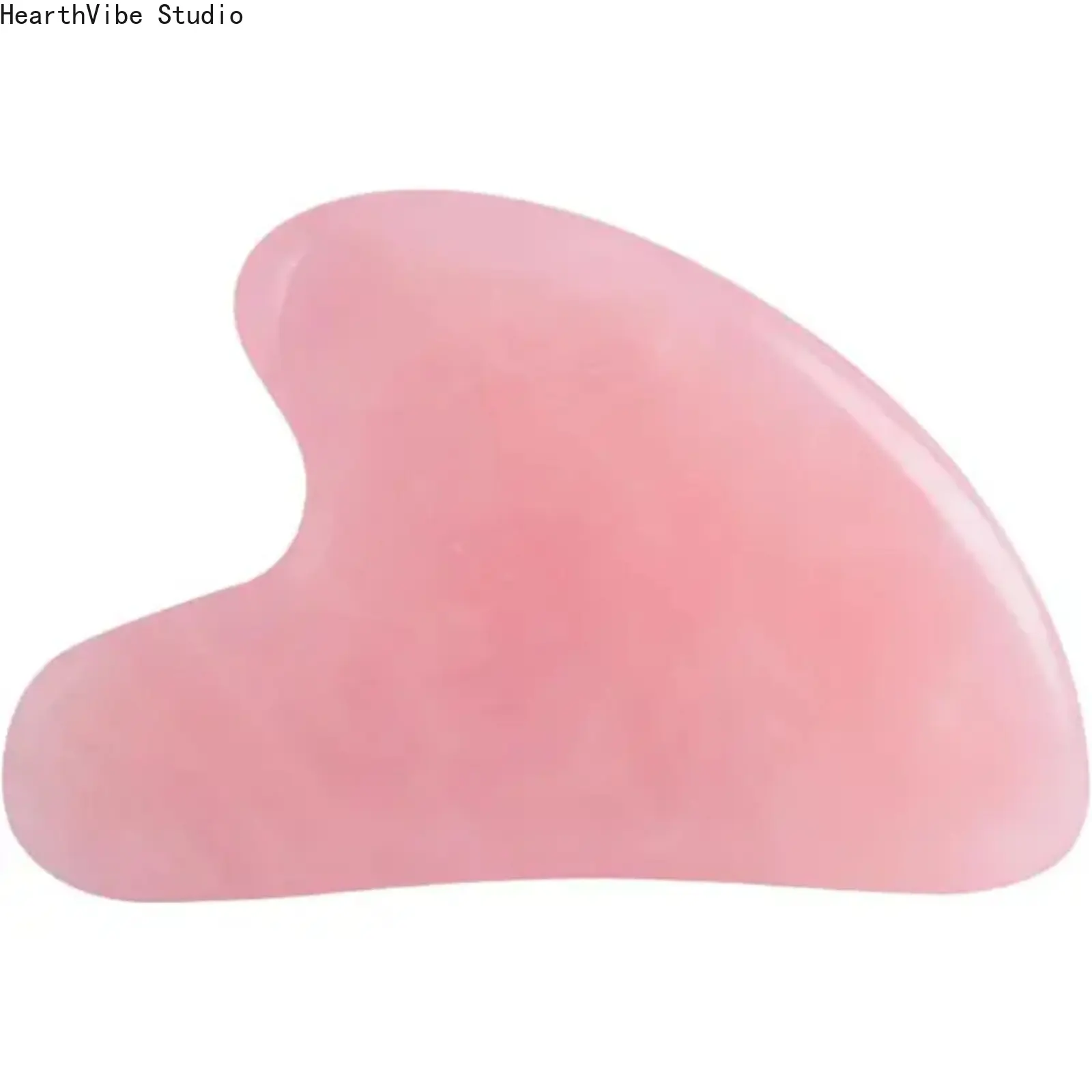 Aesthetic Rose Quartz Gua Sha Tool - Face Lifting Device and Soothing Self Care Tools for Face and Body, Natural Stone for All Skin Types & Dark Circles, Daily, Face/Body