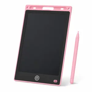8.5" Pink LCD Writing Tablet for Kids, Reusable Doodle Board with Stylus & One-Button Erase