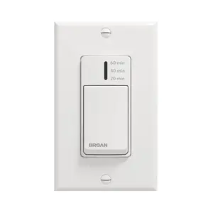 Broan NuTone  Deluxe Min Countdown Timer Exhaust Fan Wall Switch Control, White